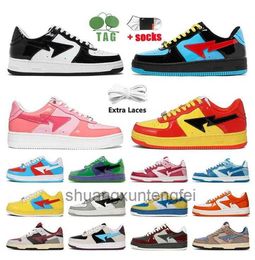 2023 Nouveau Designer Casual Chaussures Plateforme Baskets Sk8 Sta Cuir Verni Vert Jjjjound Noir Blanc Plate-forme pour Hommes Femmes Baskets Jogging Eur 36-45