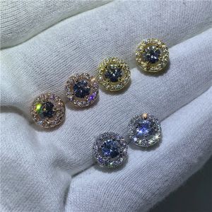 2023 Nouveau Designer Boucle D'oreille Arrivée Vecalon Nouvelle Arrivée Meilleurs Amis 18K Or Blanc Plaqué Boucles D'oreilles Grand Diamant Boucles D'oreilles pour Femmes Blanc Zircon Boucles D'oreilles Diamant