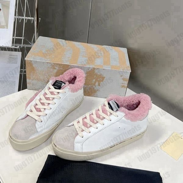 2023 NUEVO Diseñador Zapatos casuales dorados Tenis sucios Hombres Mujeres Zapatos Lanzamiento Estrella Zapato de lujo Italia Marca Zapatillas de deporte Lentejuelas Clásicos Famosos Zapatos de cuero genuino EUR35-45