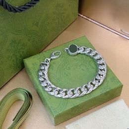2023 Nieuwe designer sieraden 925 zilveren heren armband dubbele g letters charm punk chain love armbanden bangle hiphop paar cadeau 18-24 cm groot formaat met originele doos 1-1