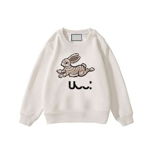 2023 Nuevo diseñador Ropa para niños Niños Niñas G Letras Sudadera con capucha de algodón Bebé Dibujos animados Conejo Imprimir Trajes deportivos Moda Ropa para niños Outwear esskids CXD2310273