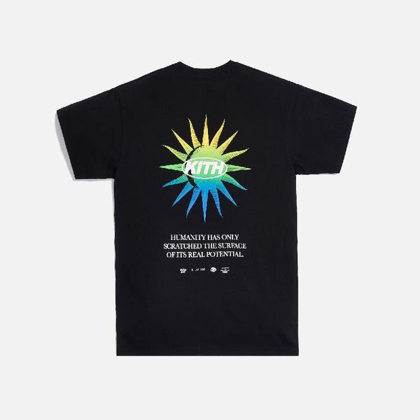 2023 Nouveau designer KITH Uprising Sun T-shirts pour hommes Tendances Marque The New Yorker Skyline Kiosque à journaux Lapin Coupe de papier imprimé Col rond Lâche T-shirt en coton décontracté