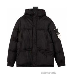 2023 Nouveau Designer Men's Down Manteau Hiver Réfléchissant Coton Métal Nylon Imperméable Et Chaud Bouleversé Mode Lettre Pierres Veste Manteau M-2xldzck