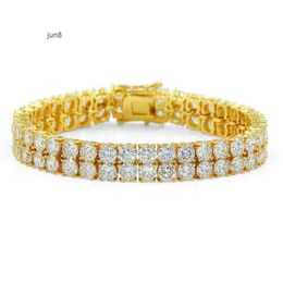 2023 Nieuwe Designer Ring Charm Armbanden Commodity Hip Hop Micro Ingelegd Zirkoon Armband Dubbele Rij Heren Gouden Tennisbracelet 8hmy