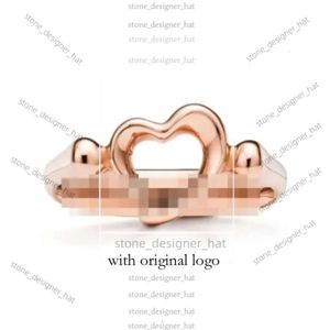 2023 Nouveau designer Ring TiffanyJewelry Ring Femme Bracelet Mode Silver Heart Speed Leaf Not Drip Glue Ring High Quality Bijoux Luxury TiffanyJewelry F58C