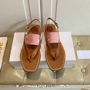 2023 nouveau designer sandales femmes diapositives hite noir rose lettrage tissu toile pantoufles femmes livraison gratuite chaussures été chaussures de plein air