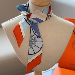2023 Nieuwe Designer Sjaal Inpaktas Kleine Sjaal Handvat Binding Verpakking Decoratie Lint Smalle Strip Binding Zak Wikkelband Hoofdband Sjaal