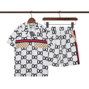 2023 Nieuwe ontwerper Shirts Mens Mens Fashion Geometric Print Bowling Shirt Hawaii Floral Casual Shirts Men Slim Fit Short Sleeve Variety