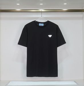 2023 NIEUWE Designer Summer Men's T-shirts P A Short Sheeves T-Shirt Solid 3D-geprinte heren O-Neck Casual Loose T-T-stukken Katoen Spandex Fabric Aziatische maat S-2xl