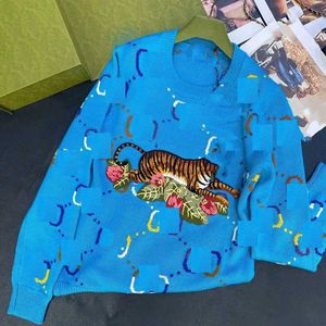 2023 Nouveau designer t-shirt pour femmes haut de gamme Chemise Printemps Année de la série exclusive Crochet à main robuste Modèle 3D Jungle Tiger Lives to Life