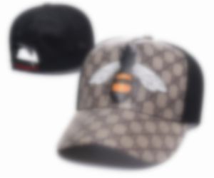 2023 Nieuwe Ontwerpers Heren Baseball Caps Merk Tijger Hoofd Hoeden bee snake Geborduurde bone Mannen Vrouwen pet Zonnehoed gorras Sport mesh Cap D-12