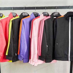 2023 Nouveaux Designers Printemps Sports Vestes Hommes Survêtement Bomber Veste À La Mode Rayures Colorées Qualité Lisse Doux Marque Vestes Imprime Lettre Broderie