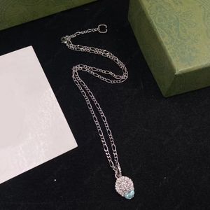 2023 nieuwe diamant kristal leeuwenkop Hanger Kettingen Zilver mode luxe designer kettingen voor mannen en vrouwen liefhebbers gift sieraden