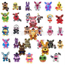 2023 Nieuwe pop cartoon pluche speelgoed 18 cm middernacht pluche speelgoed FNAF baas pop cartoon poppen kleurrijke teddybeer vos krokodile eend kindercadeaus huisdecoratie