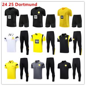 2024 Nuevo Dortmund Haller Jerseys Camisa de fútbol Fútbol Munas de Reus Mangas Neongelb Bellingham Hummels Brandt Maillot de Foot 24 25 Hombres Traje de entrenamiento de chándal para niños