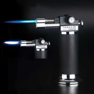 2023 Nieuwe Double Fire Spuitpistool Windaansteker Keuken Outdoor Camping Mannen Roken Accessoires Aansteker J9M4 Yzmd