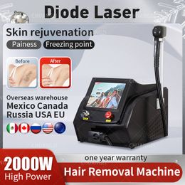 2024 Nouvel épilateur électrique 808nm Diode Laser Épilation Rajeunissement de la peau Machine755nm 808nm 1064nm Machine d'épilation indolore du visage