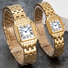 Nuevos relojes elegantes de moda para hombres y mujeres, correa de acero inoxidable, movimiento de cuarzo importado, resistente al agua
