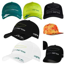 2023 Nieuwe F1 Driver Cap Formule 1 Racing Team Baseball Cap Groen Heren Damesmode Gebogen Caps Modemerk Geborduurde Zonnehoed