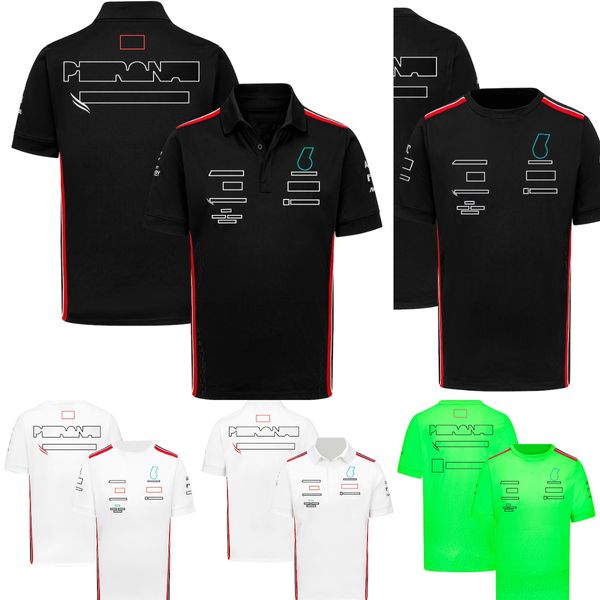 2023 NOUVEAU F1 RACK RACING Polo Polo Formule 1 T-shirt Race T-shirt Fans de course Summer NOUVEAU hommes et femmes O T-shirts Neck