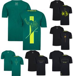 2023 Nouveau F1 Driver T-shirt Formule 1 Team Green Hommes T-shirts Sports d'été Marque Racing Casual Manches courtes Unisexe T-shirt Jersey