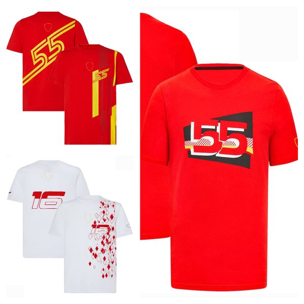 Uniforme de l'équipe de Formule 1 F1, T-shirt rouge à manches courtes pour hommes, combinaison de course, de sport et de loisirs, grande taille, personnalisation, nouvelle collection 2023