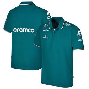 2023 Nieuw F1 Racing Green Team Fans kunnen hetzelfde POLO T-shirt met korte mouwen gratis personaliseren