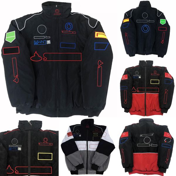 Chaqueta de carreras de F1 para hombre, chaqueta de algodón con logotipo del equipo de Fórmula 1, chaqueta bordada Vintage para otoño e invierno, chaqueta de motocicleta americana, novedad de 2023