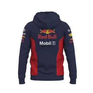 2023 Nieuwe F1 Racing Set lange mouw trui heren Hoodies sweatshirts Zip capuchon tank minder casual blauwe letter driedimensionale patch pocket gewoon sdn7