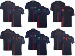 2023 Nouveau F1 RedBulls Pilote T-shirt Formule 1 Noir Rouge Team Racing Polo T-shirts Été Fans de sport automobile Hommes Femmes T-shirt Jersey