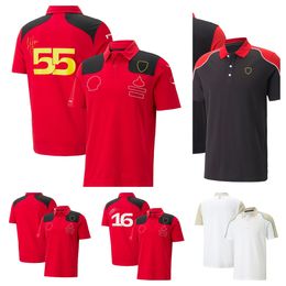 T-shirt de pilote de l'équipe F1, POLO rouge de formule 1 pour hommes, T-shirt à revers personnalisé, nouvelle collection 2023