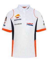 Polo de equipo F1 para hombre, camiseta transpirable de verano, Hrc, motocicleta de carreras, para Honda Repsol, Moto Gp, camiseta blanca, novedad de 2023