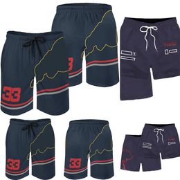 2023 Nouveaux shorts de l'équipe F1 Formule 1 Racing Sports Shorts pour hommes Mode Casual Shorts d'été amples Pantalons de plage respirants et confortables