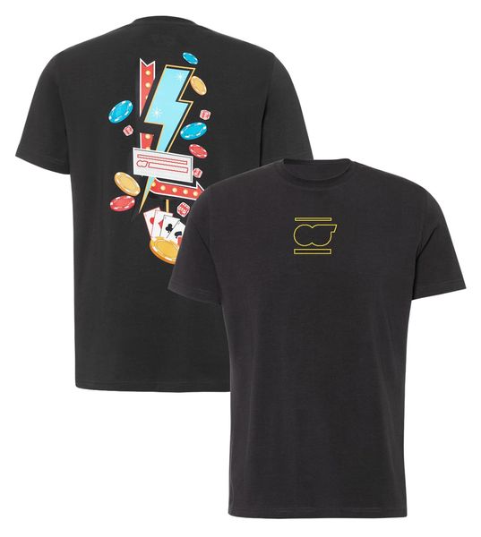 2023 Nouveau T-shirt spécial de l'équipe F1 Formule 1 Fans de course T-shirt été hommes noir mode voiture Logo imprimé T-shirt décontracté Jersey hauts