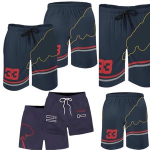 2023 Nuevo equipo F1 Pantalones cortos de verano Fórmula 1 Racing Driver Pantalones cortos para hombres Deportes extremos al aire libre Pantalones cortos de playa Pantalón casual Tallas grandes