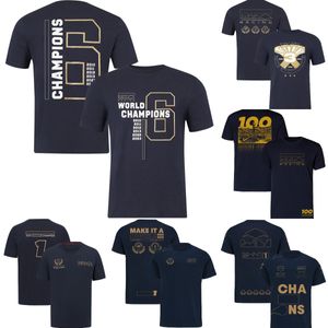 2023 Nueva camiseta de campeones del mundo de F1 Camiseta de campeón de piloto de Fórmula 1 Equipo de carreras gana Jersey de recuerdo Verano Hombres Mujeres Camisetas