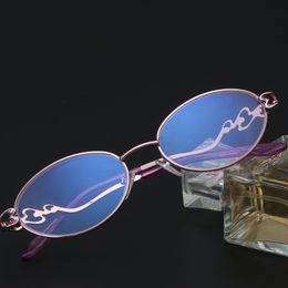 Lunettes de lecture en poudre de diamant pour femmes, avec revêtement en métal anti-lumière bleue, distance de l'ancienne pupille, directe d'usine, nouvelle collection 2023, 2012
