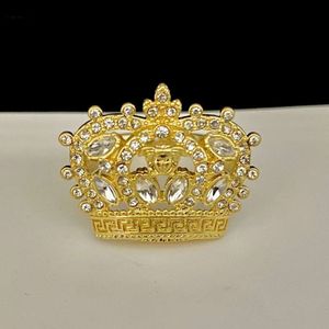 Fansijia – couronne de beauté en diamant d'eau, en laiton, avec anneau d'ouverture à ondulation réglable, nouveauté 2023