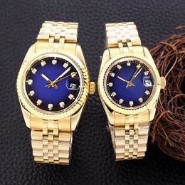 Montre de luxe pour Couple, nouvelle mode, 36/41mm, précision, mouvement automatique Durable, pour hommes et femmes, bracelet en acier fin 316