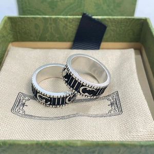 2023 nieuwe modeontwerper sterling zilveren ringen sieraden vrouw man paar minnaar trouwring belofte ring verlovingsringen met doos