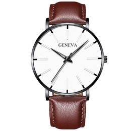 Nouvelle mode Genève Couples hommes et femmes réseau d'affaires simple avec montre à quartz