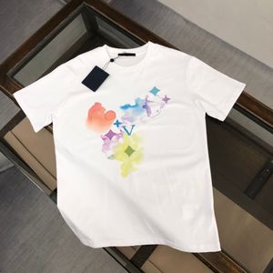 2023 Nouvelle mode Luxurys Vêtements T-shirt pour hommes et femmes T-shirts en vrac Tops Homme Casual Street Graffiti Shirt Sweat-shirt T-shirts pour hommes Blanc