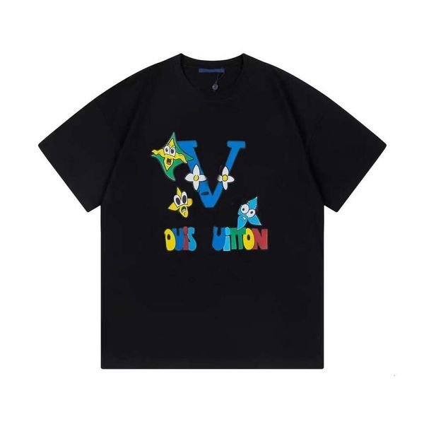 2023 NUEVA Marca de juego de moda Verano Nuevo diseñador para hombres Camiseta con patrón de anime de algodón de alta calidad Camisa suelta de manga corta Haikyuu Sx-Lshun Hip Hop 53