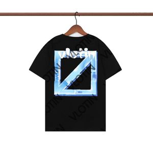 2023 Nieuwe Mode S Offes Kleding Heren T-shirt en Dames Losse T-stukken Tops Man Casual Straat Graffiti Shirt Sweatshirtoff Heren T-shirts Offs Wit