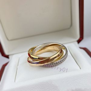 2023 nouvelle mode trois anneaux bague de créateur bague en diamant de haute qualité bijoux pour hommes et femmes
