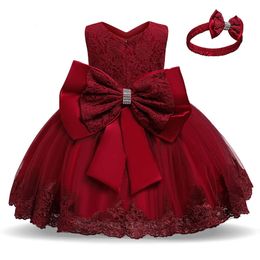 2023 NIEUW Fashion Wedding Birthday Party Christams For Girl 1-5 jaar meisjes kleden elegante tutu vestidos kinderkleding L2405