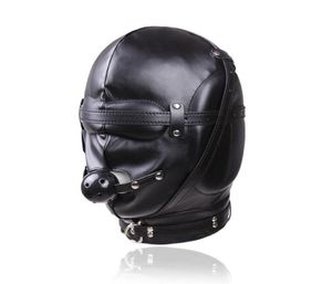 2023 Nieuwe Fetish Pu Leer Bdsm Bondage Kap Sm Volledig Gesloten Masker Met Slot Slave Terughoudendheid Seksspeeltje Voor koppels Sex Product4154055