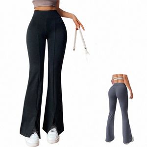 2023 Nouveaux leggings évasés Pantalons de yoga Femmes Taille haute Pantalons larges Femmes Gym Sports Pantalon évasé noir Plus Taille Pantalon de danse 89v8 #