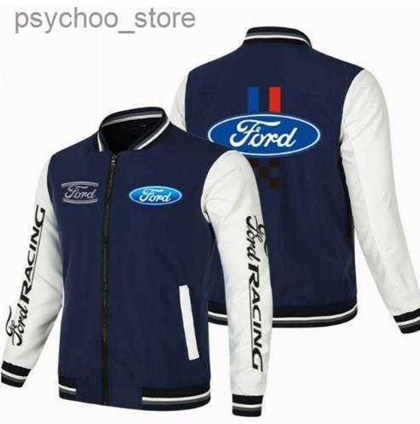 Vestes Ford pour hommes, nouvelle collection printemps-automne 2023, imprimé populaire, décontracté, mode, veste de motard ample, uniforme de baseball de rue, Q230826