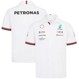 2023 Nieuw Formule 1 herenpolo F1-team Petronas Racing-zomershirt met korte mouwen Shirt met kraag Ademend casual shirt Aangepast naamnummer Sgdd